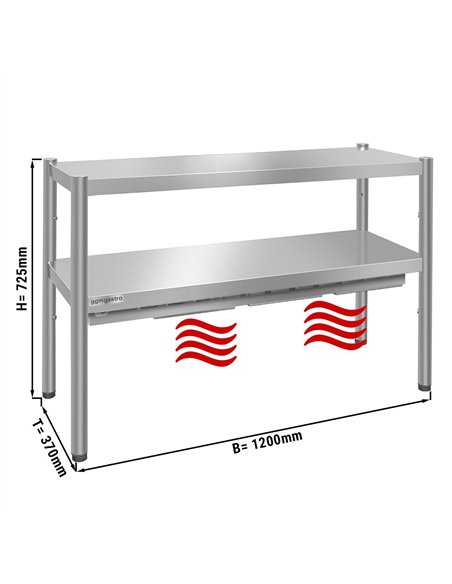 PREMIUM thermal bridge - 1200x370mm - with 2 shelves - height: 725mm