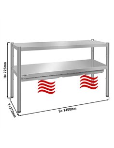 PREMIUM thermal bridge - 1400x370mm - with 2 shelves - height: 725mm 2