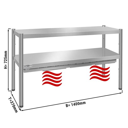 PREMIUM thermal bridge - 1400x370mm - with 2 shelves - height: 725mm