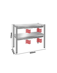 Thermal bridge PREMIUM - 800x370mm - with 2 shelves - height: 725mm 2