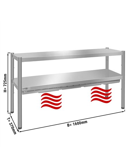 PREMIUM thermal bridge - 1600x370mm - with 2 shelves - height: 725mm