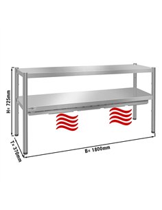 PREMIUM thermal bridge - 1800x370mm - with 2 shelves - height: 725mm 2