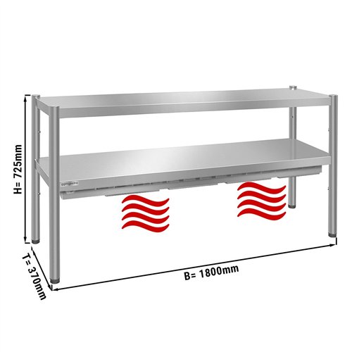 PREMIUM thermal bridge - 1800x370mm - with 2 shelves - height: 725mm