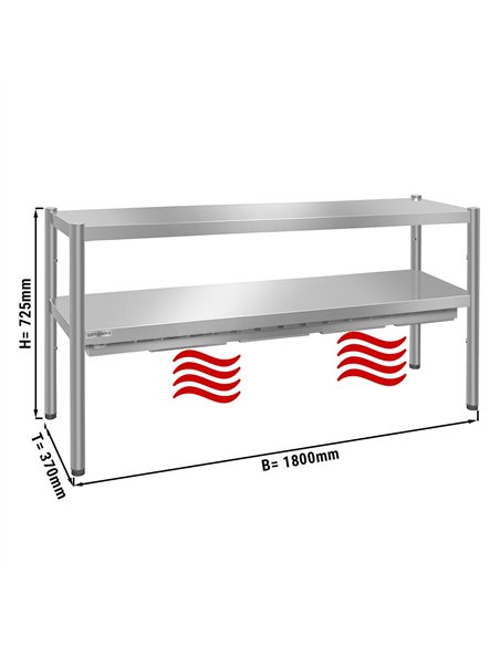 PREMIUM thermal bridge - 1800x370mm - with 2 shelves - height: 725mm