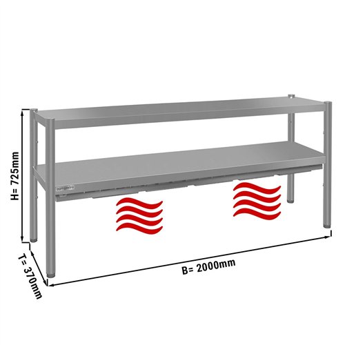 Thermal bridge ECO - 2000x370mm - with 2 shelves - height: 725mm