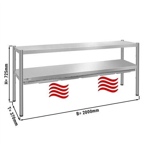 PREMIUM thermal bridge - 2000x370mm - with 2 shelves - height: 725mm