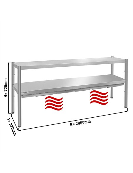 PREMIUM thermal bridge - 2000x370mm - with 2 shelves - height: 725mm