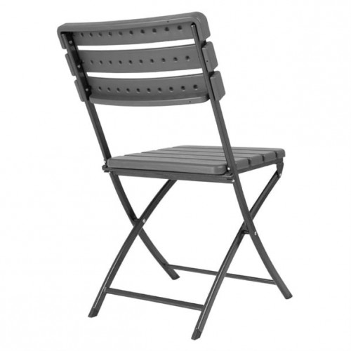 Bolero Folding Chairs Grey Wood...