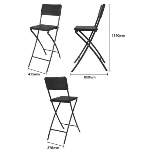 Bolero Folding Bar Chairs Black...