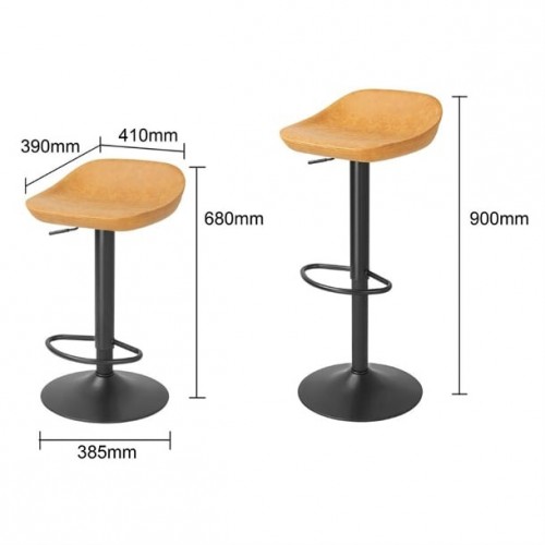 Bolero Enzo Bar Stools Camel (2 Pack)