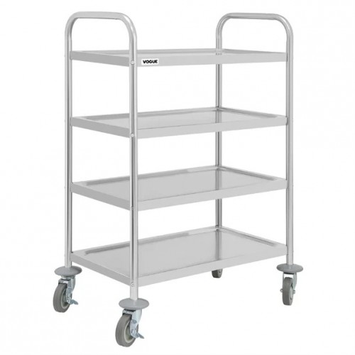 Vogue 4 Tier Clearing Trolley  710x405x1074mm Strong and durable