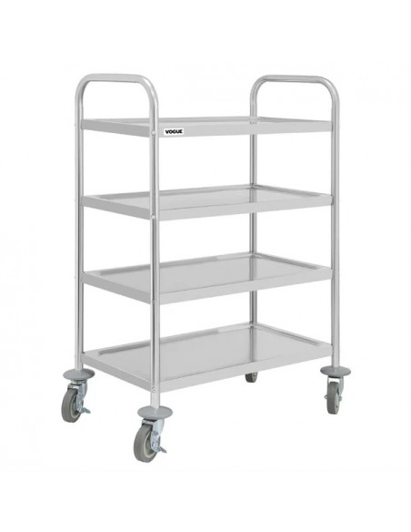 Vogue 4 Tier Clearing Trolley  710x405x1074mm Strong and durable