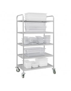 Vogue 5 Tier Clearing Trolley  855x540x1581mm Strong and durable 2