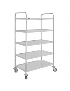 Vogue 5 Tier Clearing Trolley  855x540x1581mm Strong and durable