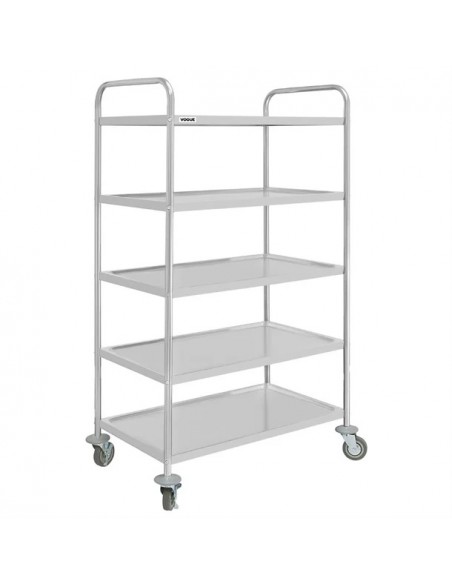Vogue 5 Tier Clearing Trolley  855x540x1581mm Strong and durable