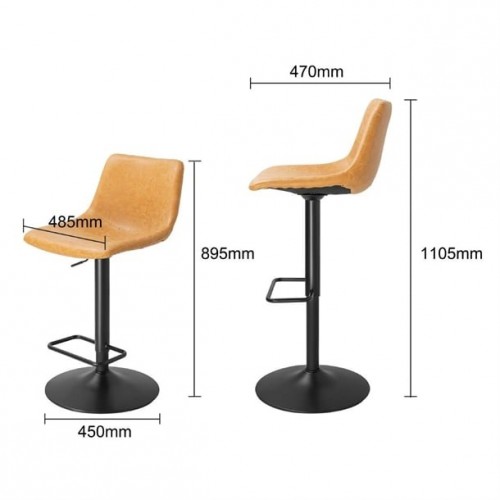 Bolero Diego Adjustable Bar Chairs...