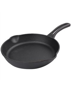 Cast Iron Skillet Pan Round Pre-seasoned ø152mm | Stalwart DA-KBJP15