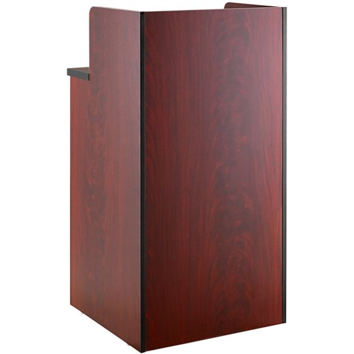 Waste Bin Enclosure Cabinet with Drop hole and Tray shelf 625x605x1210mm Mahogany | Stalwart DA-GSLJ0003M