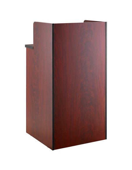 Waste Bin Enclosure Cabinet with Drop hole and Tray shelf 625x605x1210mm Mahogany | Stalwart DA-GSLJ0003M