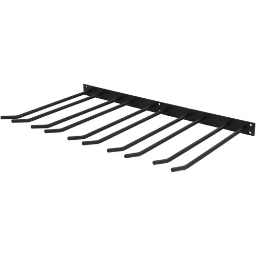 Wine Glass Rack Black Wall mounted Length 400mm 20 wine glasses | Stalwart DA-WGA58500400B