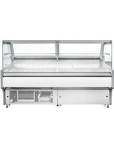 Serve over Deli counter White front Straight glass front Width 1580mm | Stalwart DA-BLUEL130 2