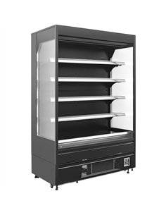 Wall Cabinet Multi Deck Refrigerator Night Curtain Black 1525x800x2000mm | Stalwart DA-BLUEL150