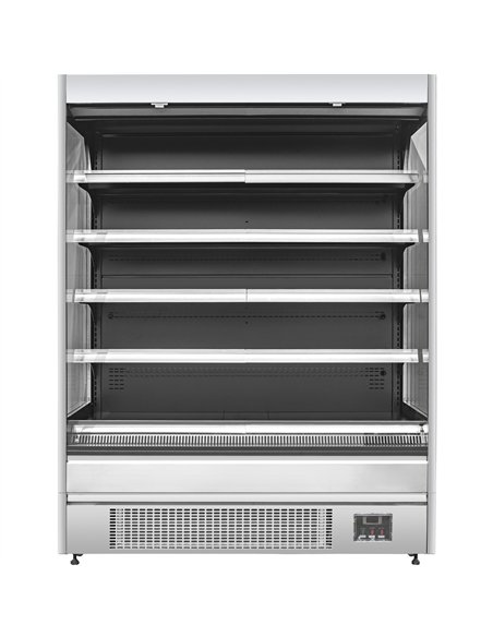 Wall Cabinet Multi Deck Refrigerator Night Curtain Stainless Steel 1320x700x2000mm | Stalwart DA-BLUEL156