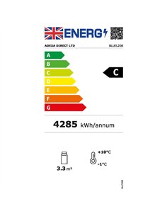 Wall Cabinet Multi Deck Refrigerator Night Curtain Black 1524x700x2000mm | Stalwart DA-BLUEL208 2