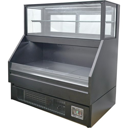 Wall Cabinet Multi Deck Refrigerator Night Curtain Black 1200x800x1175mm | Stalwart DA-BLUEL236