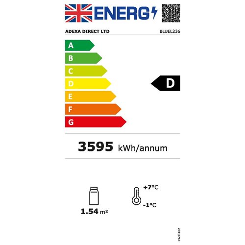 Wall Cabinet Multi Deck Refrigerator Night Curtain Black 1200x800x1175mm | Stalwart DA-BLUEL236