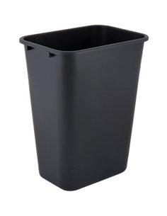 Commercial Open-Top Waste Bin 39 Litres 385x275x505mm Black | Stalwart DA-JGM908
