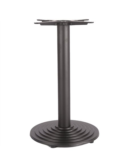 Black Cast Iron Table Base Round Ø430x720mm | Stalwart DA-A006A