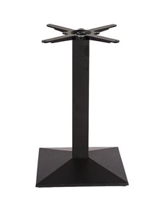 Black Cast Iron Table Base Square 430x430x720mm | Stalwart DA-A038C