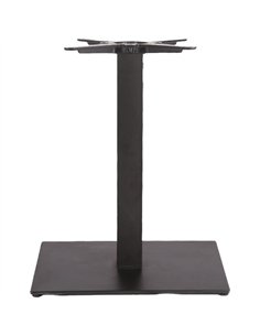 Black Cast Iron Table Base Square 600x400x720mm | Stalwart DA-A040