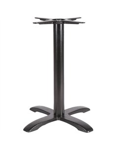 Black Cast Iron Table Base Cross-Base 620x720mm | Stalwart DA-A051