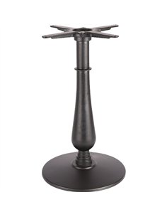 Black Cast Iron Table Base Round Ø430x720mm | Stalwart DA-A068A