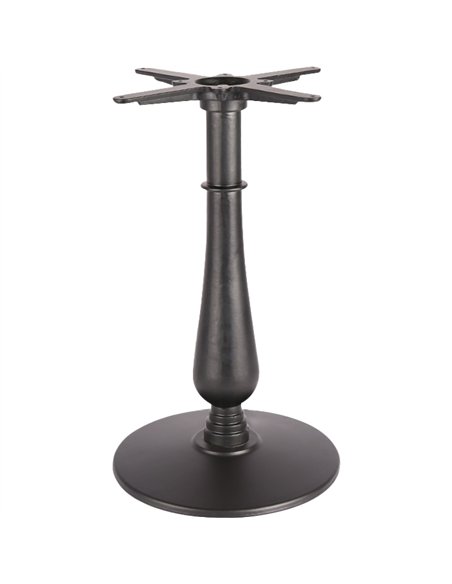 Black Cast Iron Table Base Round Ø430x720mm | Stalwart DA-A068A