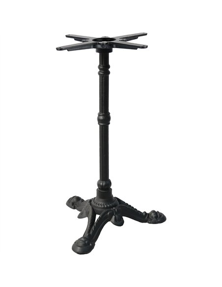 Black Cast Iron Table Base Tri-Leg 470x720mm | Stalwart DA-A082
