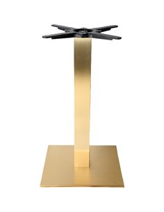 Gold Cast Iron Table Base Square 450x450x720mm | Stalwart DA-D002CGOLD