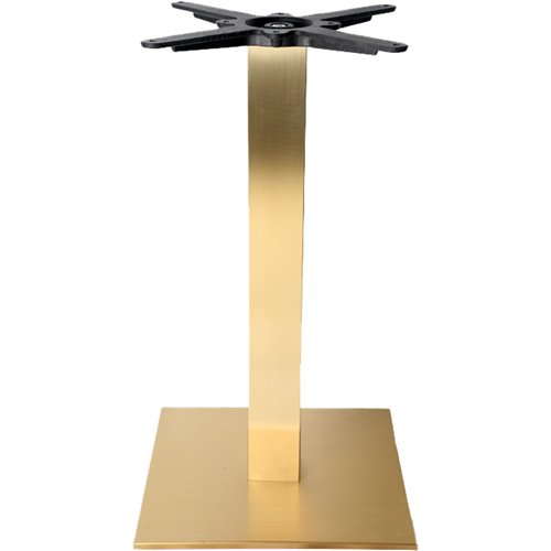 Gold Cast Iron Table Base Square 450x450x720mm | Stalwart DA-D002CGOLD