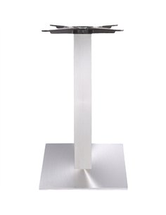 Silver Cast Iron Table Base Square 450x450x720mm | Stalwart DA-D002CSILVER