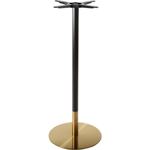 Black-Gold Cast Iron Table Base Round Ø430x1080mm | Stalwart DA-E012H