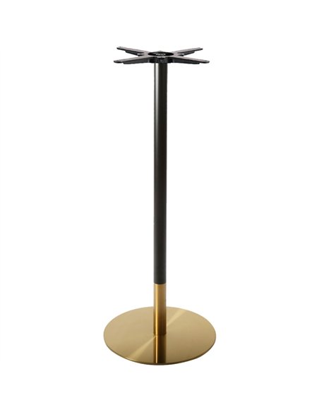 Black-Gold Cast Iron Table Base Round Ø430x1080mm | Stalwart DA-E012H