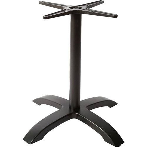 Black Cast Iron Table Base Cross-Base 660x720mm | Stalwart DA-F009