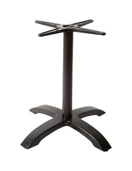 Black Cast Iron Table Base Cross-Base 660x720mm | Stalwart DA-F009