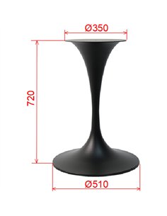 Black Cast Iron Table Base Round Ø510x720mm | Stalwart DA-F015A 2