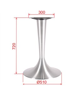 Silver Cast Iron Table Base Round Ø510x720mm | Stalwart DA-F016A 2