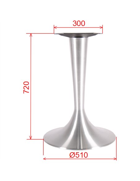 Silver Cast Iron Table Base Round Ø510x720mm | Stalwart DA-F016A
