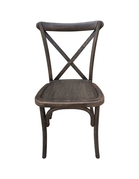 Resin Crossback Chair Dark Brown | Stalwart DA-AX522