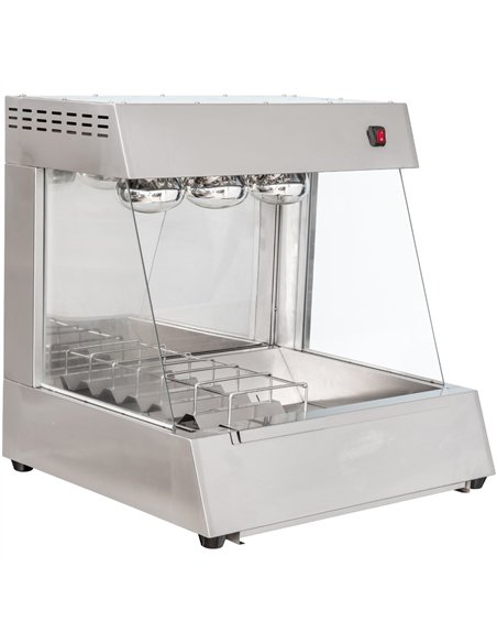 Commercial Electric Chip Scuttle &amp Warming Station Countertop 700x600x700mm | Stalwart DA-CW560